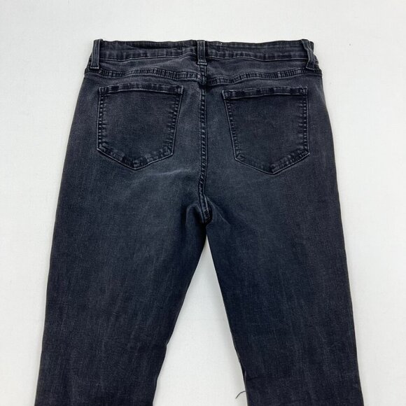 Eunina Women’s Clara Skinny Cropped Jeans Distressed Faded Black Size 11 - Picture 6 of 10